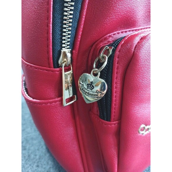 NWT Juicy Couture Lime Light Backpack CHILI RED 12Hx10Wx5D GOLD DETAILS - Picture 9 of 15